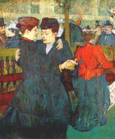 Henri de toulouse-lautrec At the Moulin Rouge, Two Women Waltzing France oil painting art